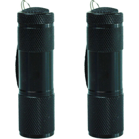 Mini lampe torche à revêtement en caoutchouc avec bandoulière, portable, idéale pour le camping et la randonnée, noire.2Article