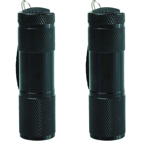Mini lampe torche à revêtement en caoutchouc avec bandoulière, portable, idéale pour le camping et la randonnée, noire.2Article
