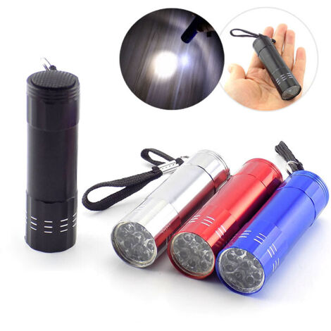 mini lampe torche LED stylo, format poche, petite, à piles AAA - argentée