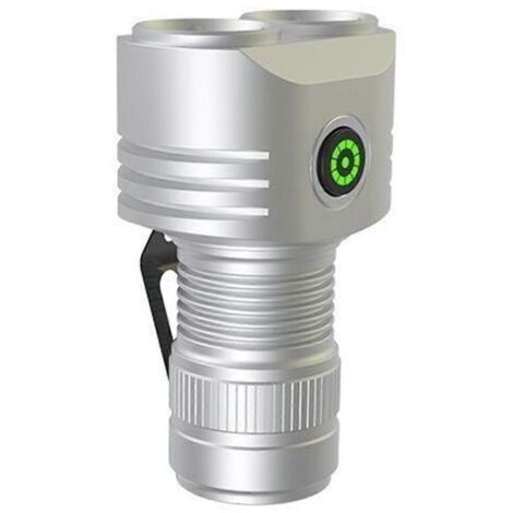 Mini lampe torche portable rechargeable USB-C, petite torche argentée