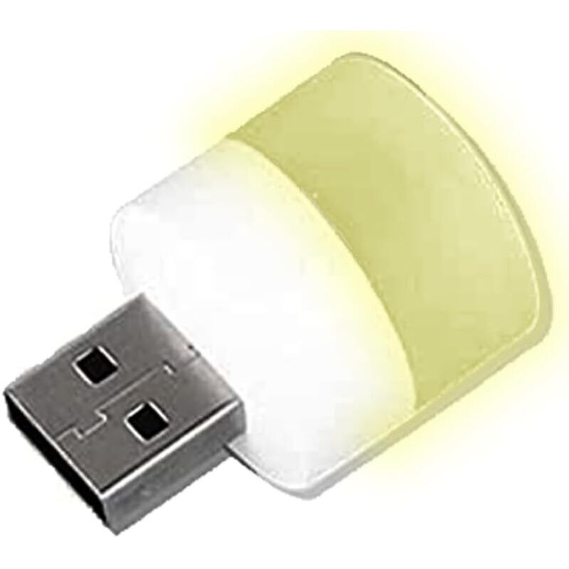 Mini lampe USB. Eclairage de nuit, d'ambiance ou de lecture. 5V et 1A. Couleur LIGHT blanc