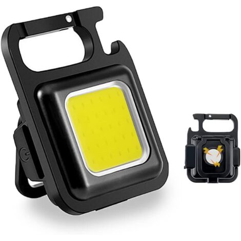 Mini lampes torches d'inspection LED rechargeables, magnétiques, COB, portables, petites, étanches, type porte-clés, éclairage de secours - AquaForge
