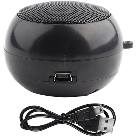 Mini-Lautsprecher mit integriertem Akku für Mobiltelefon, MP3-Player und PC – Schwarz