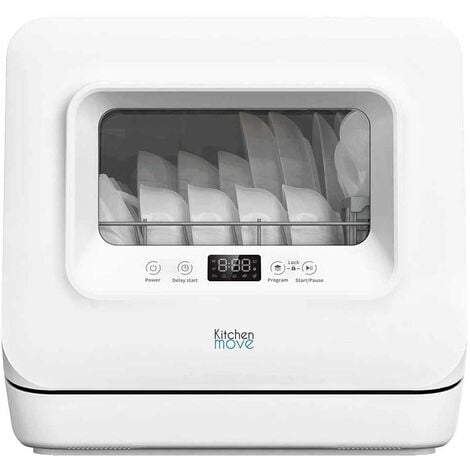 Mini lave vaisselle compact WASHCLEAN Blanc ABS 3 couverts - Blanc