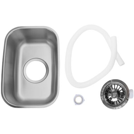 Mini lavello singolo in acciaio inox, lavello per camper, per auto, barche, camper, yacht, 12,6x8,66x4,72 pollici