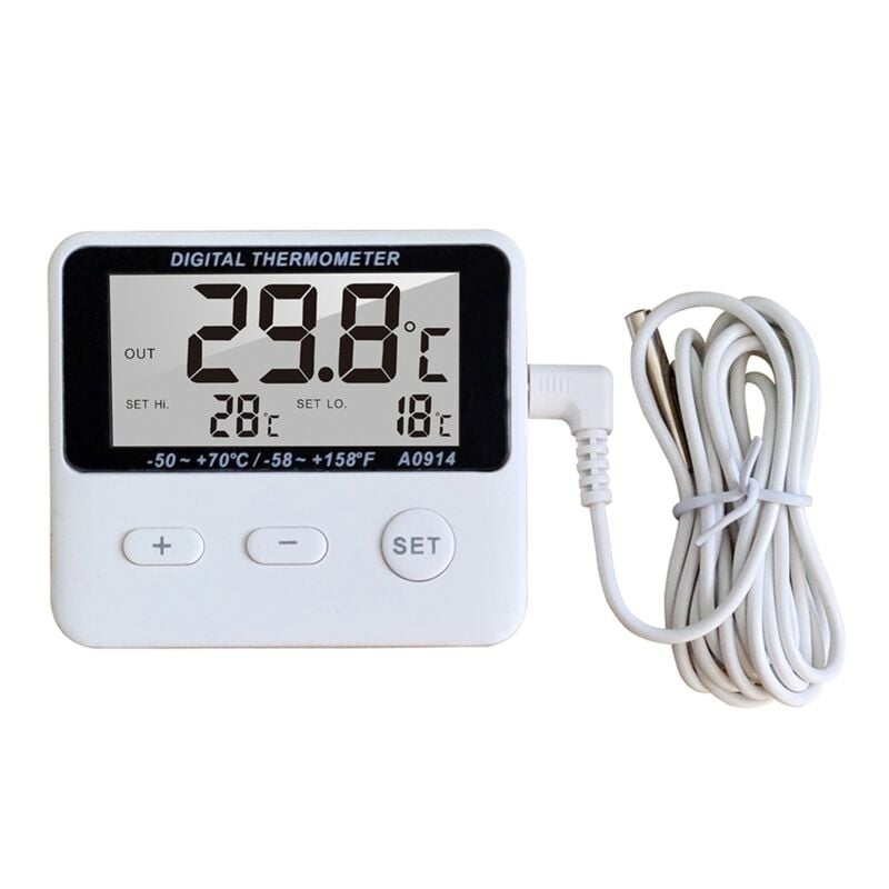 Image of Mini lcd Digital Sonde Sensor Thermometer Wassertank Schwimmbad Kühlschrank Aquarium Weinkeller