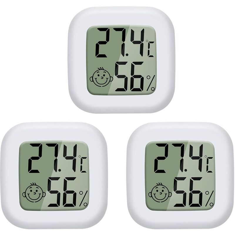 Eaudacè - Mini lcd Thermomètre Hygromètre Interieur Numérique Température Humidité de Haute Précision Portable -50 ℃ 70 ℃ 10% 99% rh pour Salon