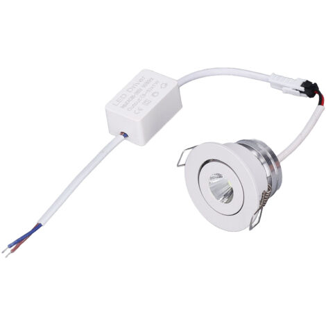 Mini-LED-Einbaustrahler aus Aluminium mit verstellbarem Winkel, Weiß (4000 K), 5 W, AC 85–265 V