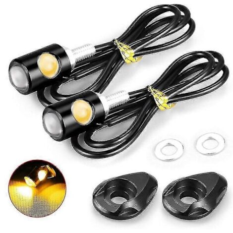 Mini-LED-Motorradblinker, CNC-gefrästes Adleraugen-Design, Anzeige, Tagfahrlicht, Kennzeichenbeleuchtung, Rücklicht s202412245579