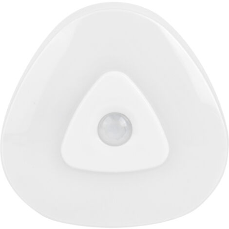 Mini-LED-Sensorleuchte – Weißer Kunststoff, 80 mm – Automatische Schrank-/Kleiderschrankbeleuchtung – 3 AAA-Batterien – 0,75 W – 15–30 s – 2 Modi: Ein/Automatisch
