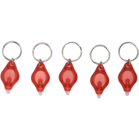 Mini-LED-Taschenlampen (rot) zur Schmucksuche, tragbare Schlüsselanhängerlampe