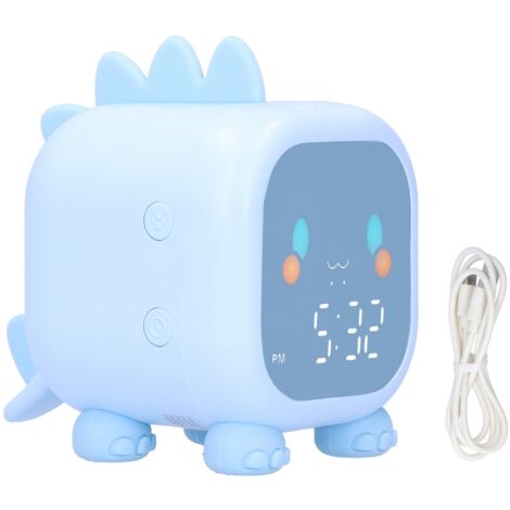 Mini-LED-Wecker für unterwegs mit Sprachsteuerung, Temperaturanzeige, USB-Ladeanschluss und 60-Minuten-Timer