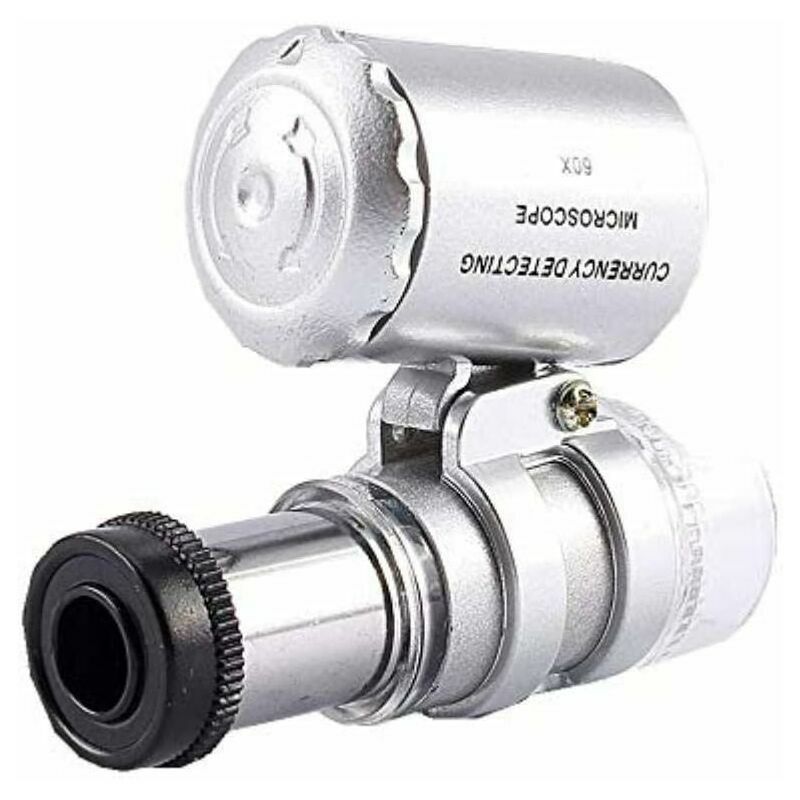 Mini lente d'ingrandimento 60x, microscopio con