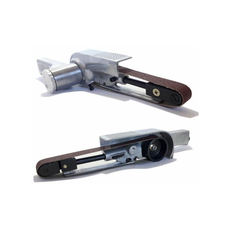 Image of Topolenashop - Mini levigatrice a nastro 20x520MM pneumatica ad aria compressa 16000 rpm