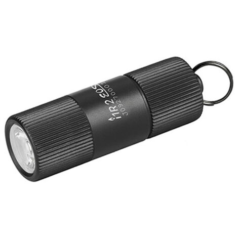 Mini linterna de llavero, linterna LED EDC recargable mediante cable USB tipo C, 180 lúmenes (negra)