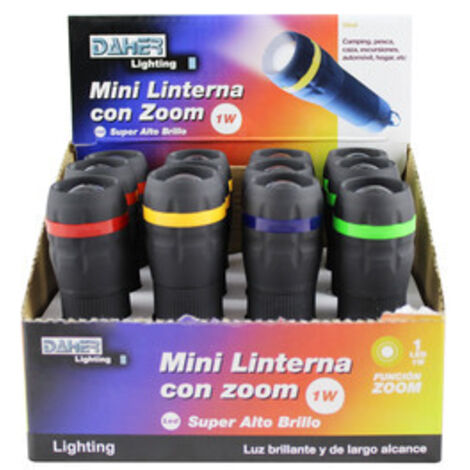 Mini Linterna LED 1W con zoom Electro DH Alto Brillo. 60.369 8430552141432