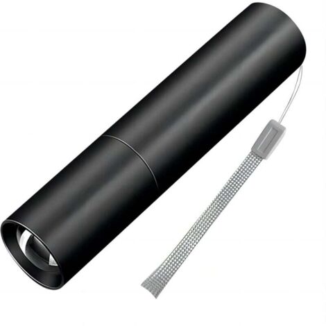 Mini linterna LED KZQ recargable de alto brillo, portátil, 1200 lúmenes, resistente al agua, con zoom y cable USB, ideal para acampar, hacer senderismo, andar en bicicleta, etc.