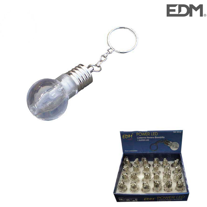 

Linterna llavero bombilla 1 led con interruptor - EDM