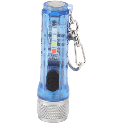 Mini linterna LED recargable por USB, súper brillante, de larga duración, M300, azul, no fluorescente.
