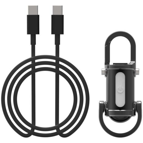 Mini linterna llavero, resistente al agua, linterna LED portátil superbrillante de 1200 lm, 8 modos para acampar, hacer senderismo y emergencias (negra), 1 unidad.