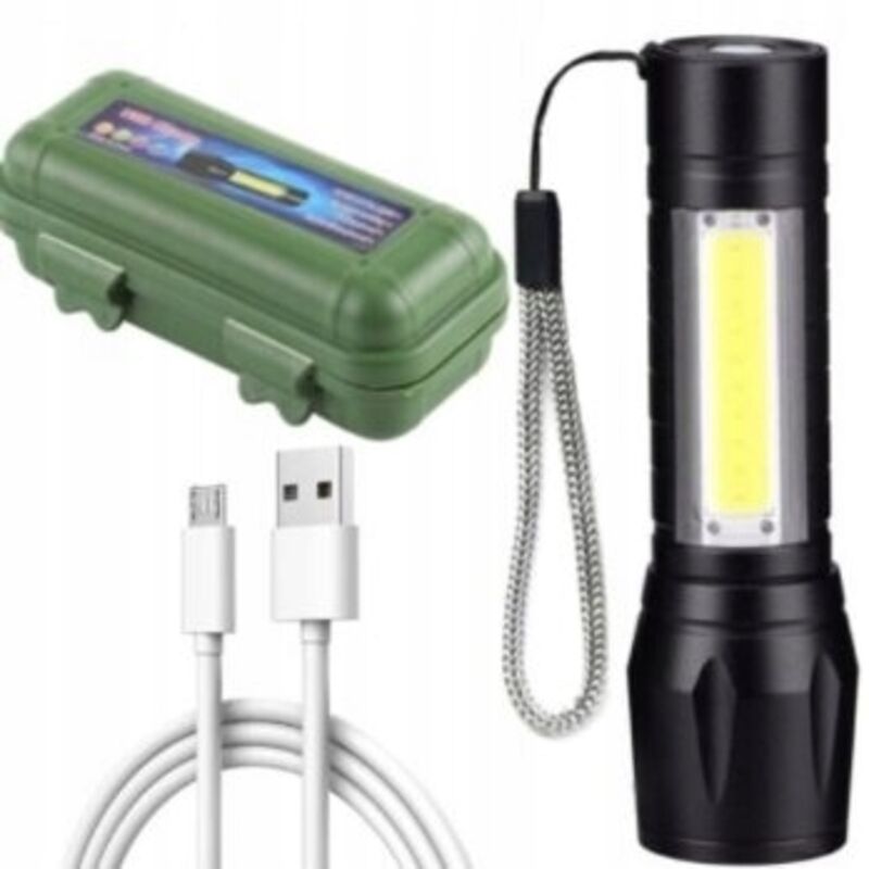 Mini linterna táctica de bolsillo + caja