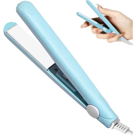 Mini lisseur, adapté à tous types de cheveux, lisseur portable - bleu