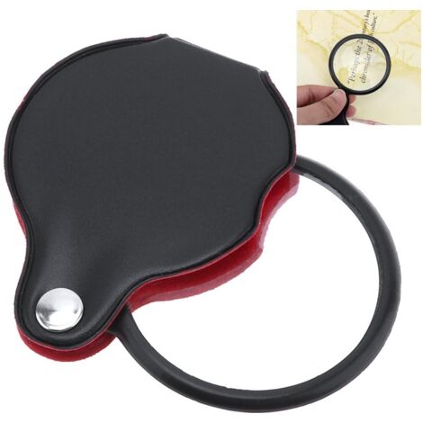 Mini loupe de poche 8X en verre optique avec étui de protection cortical,pour bureau,lecture,loisirs