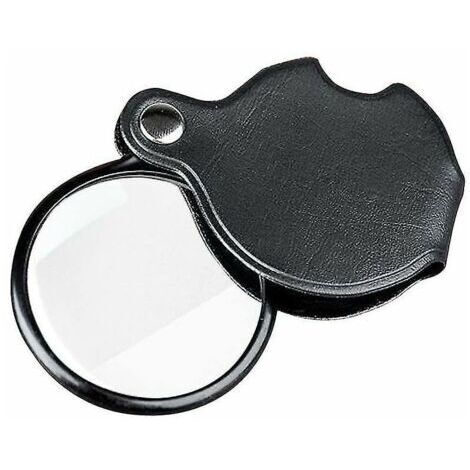 Mini loupe de poche6x loupe de bijoux portable pliable avec protection en métal