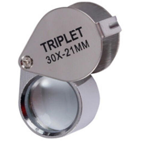 Mini loupe pliable 30x, loupe de bijoutier 21 mm, outil portable, idéale pour inspecter de petits objets, pierres précieuses, diamants, cadeau idéal pour les enfants