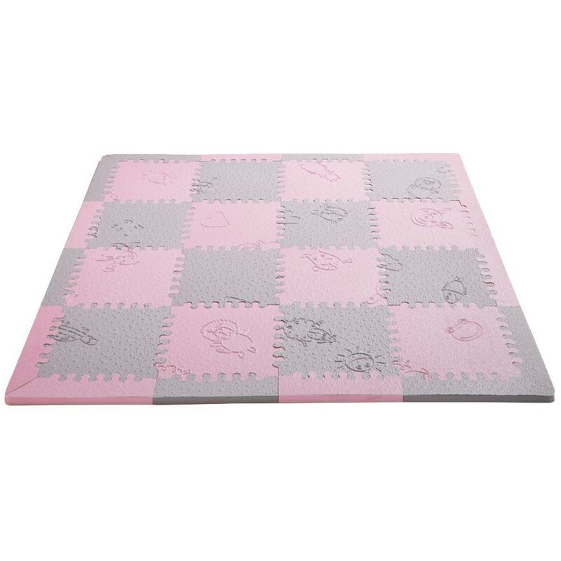 

Mini Lubabymats Alfombra Puzzle Infantil Rosa/Gris