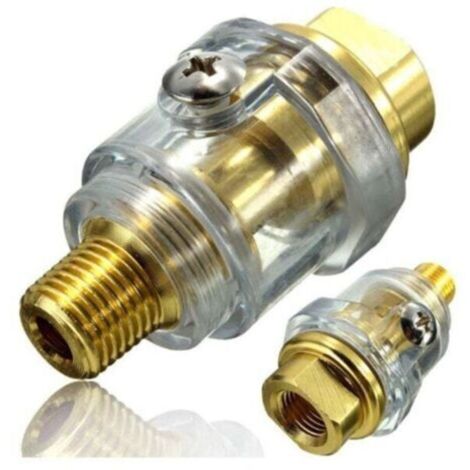 Mini-lubrificateur, 2 graisseurs pneumatiques 1/4", mini-lubrificateur pneumatique en ligne à brumisation pour compresseurs d'air et accessoires d'outils pneumatiques