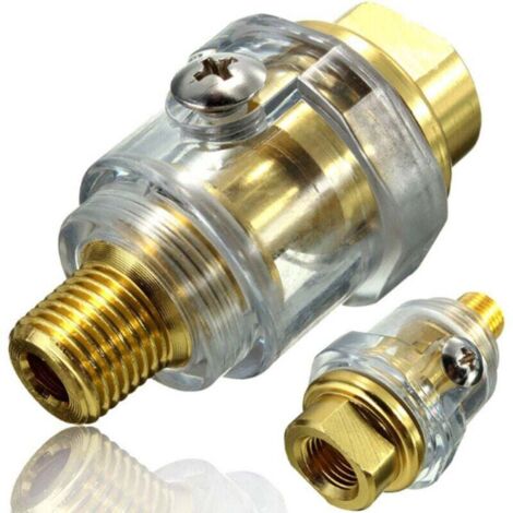 Mini Lubrificateur, 2pcs Huileur Pneumatique 1/4 Graisseur en Ligne miniBrouillard Pneumatique Huileur Graisseur pour Des Accessoires Pneumatiques de Compresseur D'air D'outil