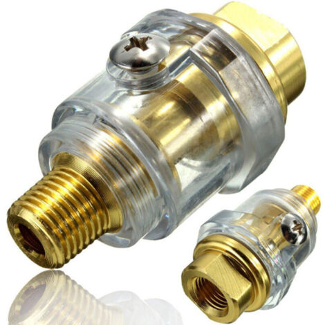 Mini Lubrificateur, 2pcs Huileur Pneumatique 1/4 Graisseur en Ligne miniBrouillard Pneumatique Huileur Graisseur pour Des Accessoires Pneumatiques de Compresseur D'air D'outil