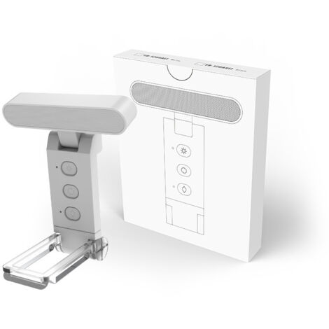 Mini luce da lettura pieghevole con clip, segnalibro tascabile ricaricabile tramite USB, bianca