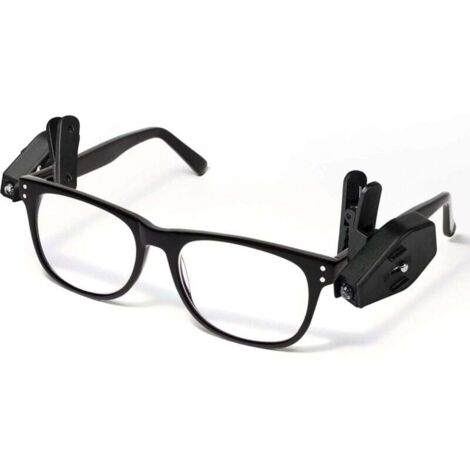 Mini luce di lettura a LED per occhiali - Clip per occhiali a LED - Pratico accessorio per leggere o concentrarsi senza illuminare eccessivamente la stanza