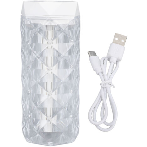 Mini-Luftbefeuchter 1000 ml – Bunte LED-Beleuchtung, Prismen-Design, tragbar für Auto, Büro und Schlafzimmer – 5 Stunden Dauerbetrieb/10 Stunden Intervallbetrieb, USB-C-Ladeanschluss
