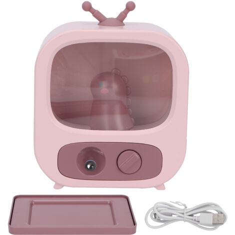 Mini-Luftbefeuchter mit USB-Anschluss, tragbar und leise, fürs Büro – Rosa