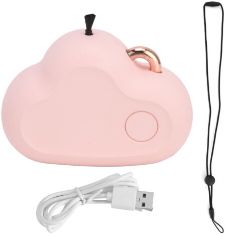 Mini-Luftreiniger mit USB-Anschluss, 480 mAh – Luftreinigungshalskette im rosa Wolken-Design