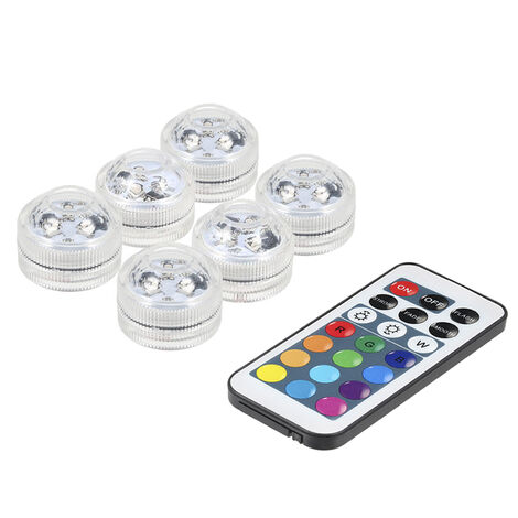 Mini lumiere de plongee coloree LED RVB IP68 etanche avec telecommande