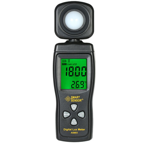 Mini luxmètre numérique écran LCD illuminomètre portable luminomètre photomètre luxmètre luxmètre 0-200000 lux, noir