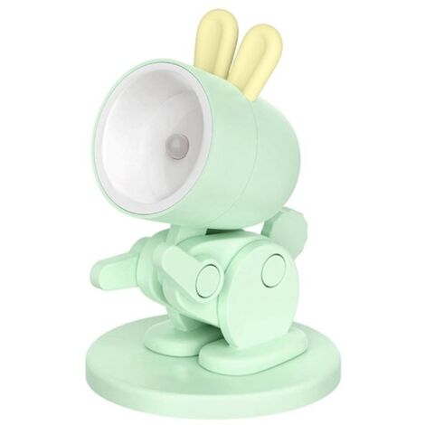 Mini luz de noche de conejo, luz de noche para mesa de lectura con base magnética, diseño innovador, regalo para niños y estudiantes