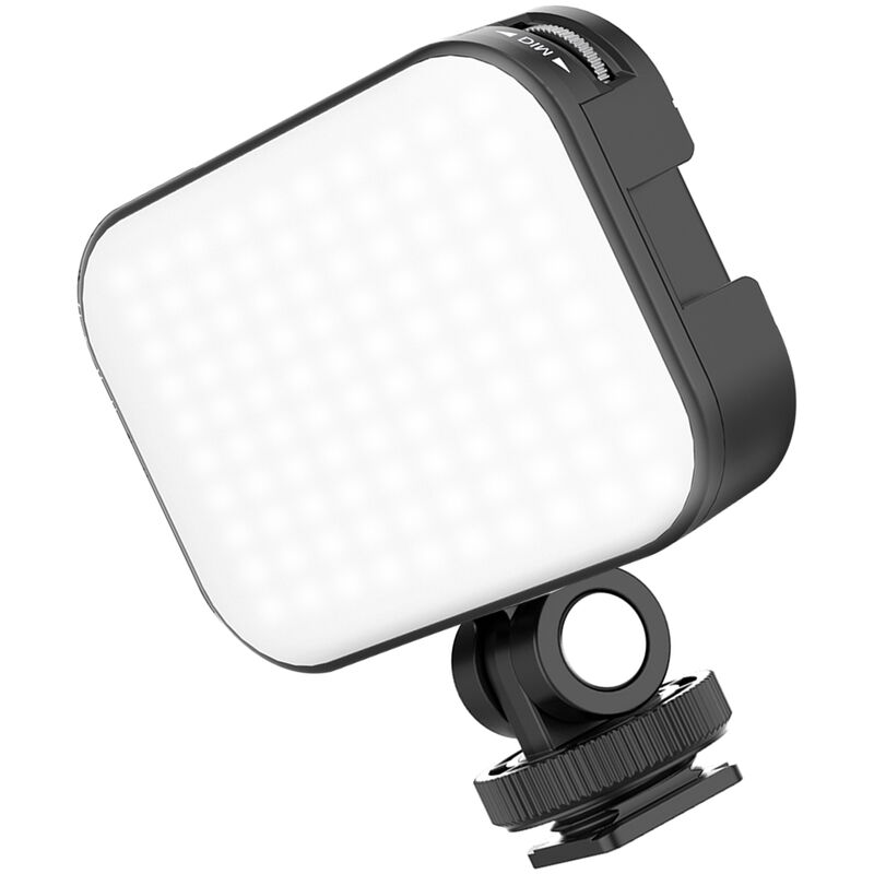 

Mini luz LED de video VL100C 6W CRI95 3200K-6500K regulable sin escalonamientos con triple zapata fria incorporada bateria recargable de 2000mAh,