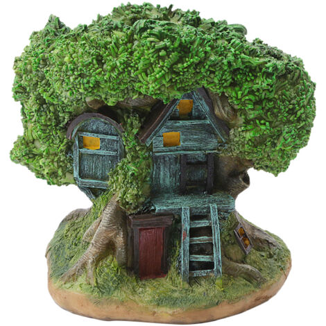 Mini maceta con forma de casa de árbol, ideal para suculentas. Macetas con orificios de drenaje, portalápices y jardinera para el hogar, la oficina o el jardín.