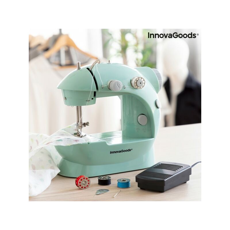 Mini Machine à Coudre Portable avec led, Coupe-Fil et Accessoires Sewny Innovagoods