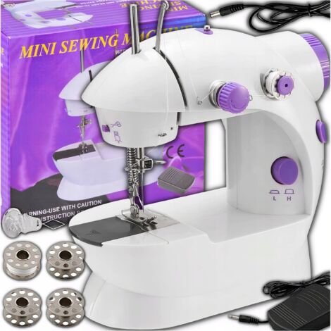 Mini machine à coudre portable rétroéclairée à LED, 2 modes et accessoires