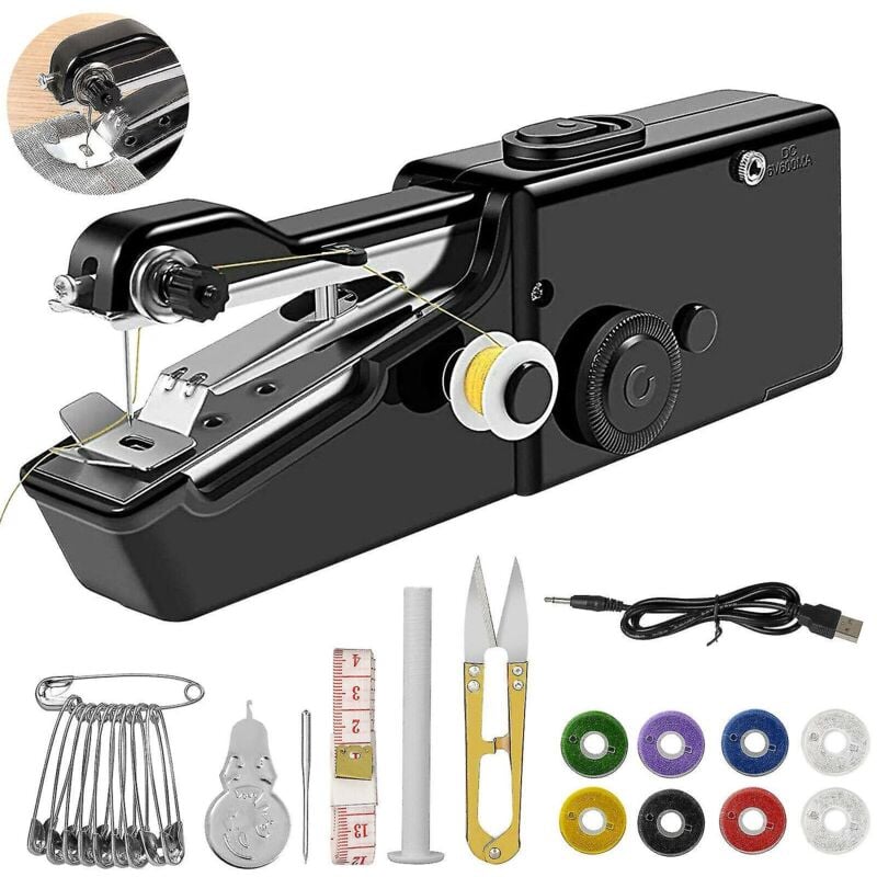 Mini machine à coudre portative portable usb électrique tailleur couture rapide maison