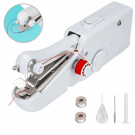 Mini Machine à Coudre pour Débutants, Handheld Machine à Coudre, Machine à Coudre Électrique Portable pour Tissu, Vêtements, Maison, Voyage, Bricolage