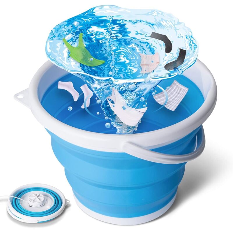 Yzmrbdqc - Mini Machine à Laver, Machines à Laver Pliables à Ultrasons, Cuve à Linge Portable pour Sous-Vêtements Chaussettes, Petite Machine à Laver