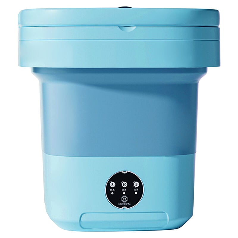Decdeal - Mini Machine à laver portative de 8L avec le sèche-linge pliable de stérilisation uv avec le tuyau de vidange de panier de vidange