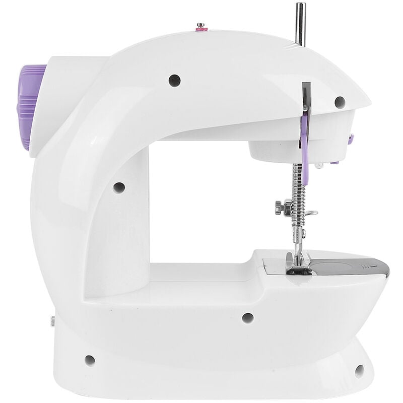 Mini Machine à Coudre Double Fil Portable Électrique Ménage Multifonction Machine à Coudre avec Lumières